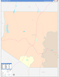 White Pine County, NV Wall Map Color Cast Style 2024